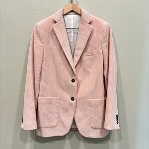 Officine Generale Women’s Charlene Corduroy Blazer Jacket Misty Pink Size EU 36